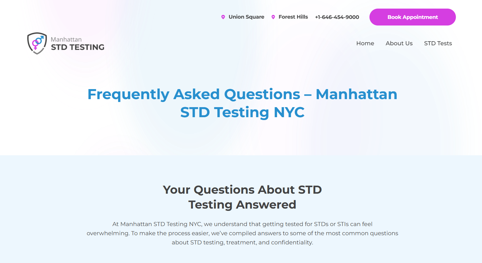 Frequently Asked Questions | Manhattan STD Testing NYC